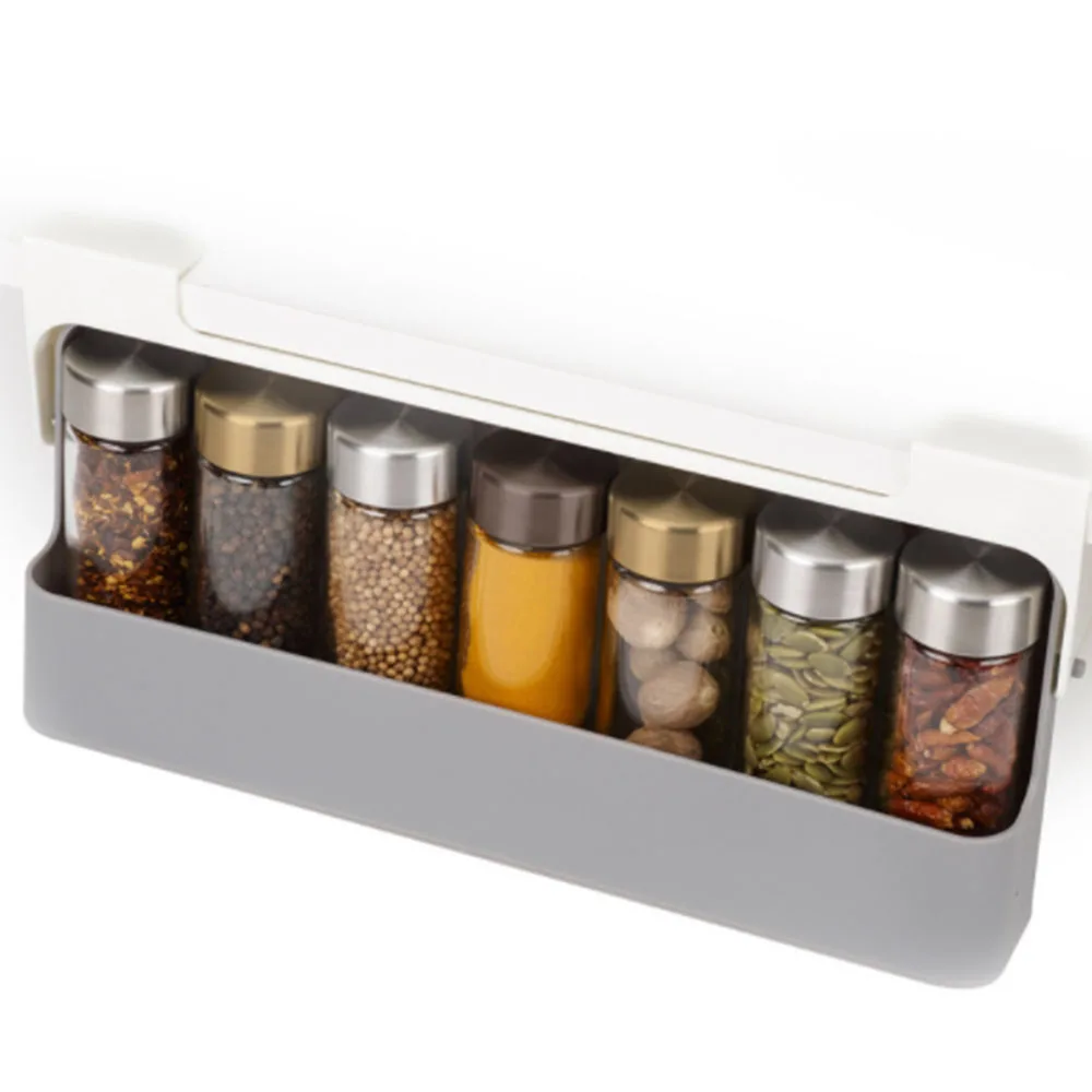 

Kitchen Seasoning Bottle Box Hanging Condiment Jar Rack Seasoning Bottle Storage Rack Household Non-Perforated Spices Rack
