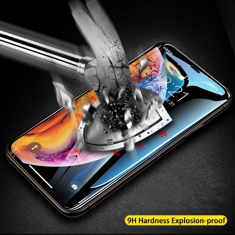 2 в 1 защитное закаленное стекло для Iphone 7 8 Plus 7plus plus XR XS Max | Мобильные телефоны и