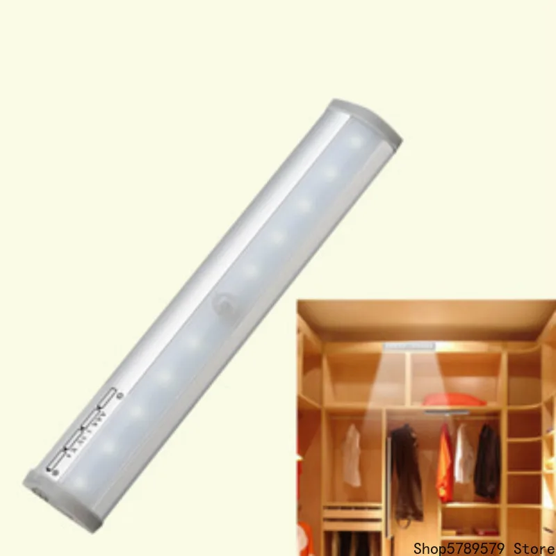 

Simplicity White USB Charging Light Human Body Induction Light Wardrobe Cabinet Bedroom Portable Night Light Magnetic Night Lamp