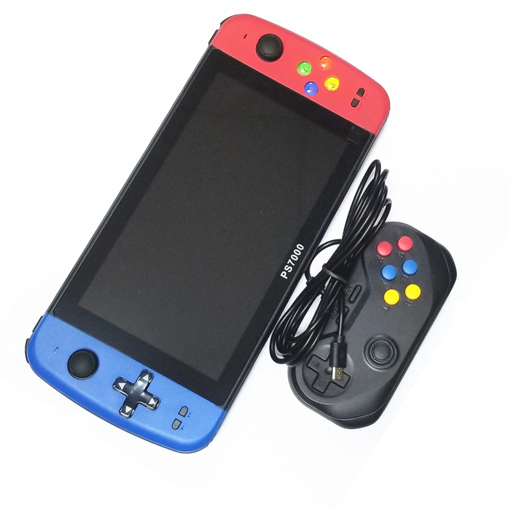 7-дюймовая Ретро игровая консоль HD 128 бит PS7000 двойной карманный игровой плеер 64 Гб
