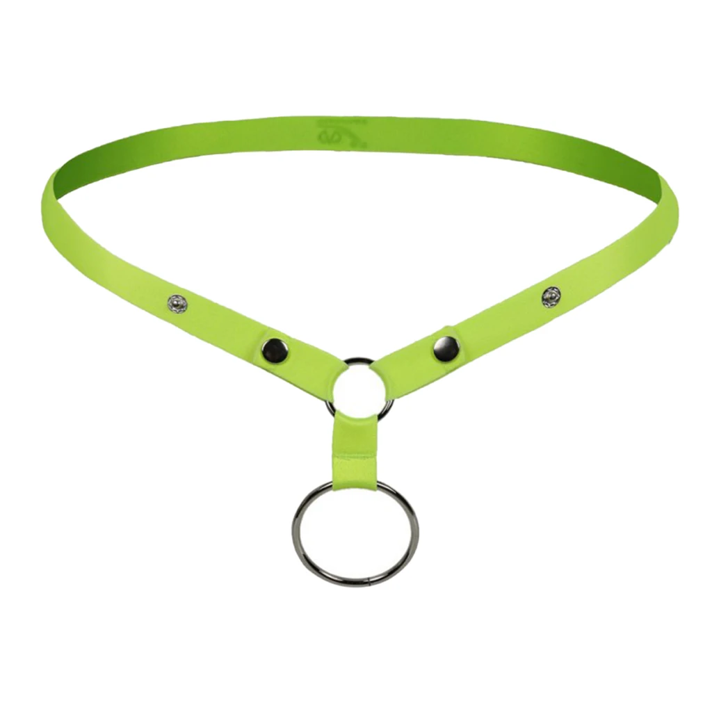 Мужские трусы стринги с открытой промежностью черные Трусы металлическим