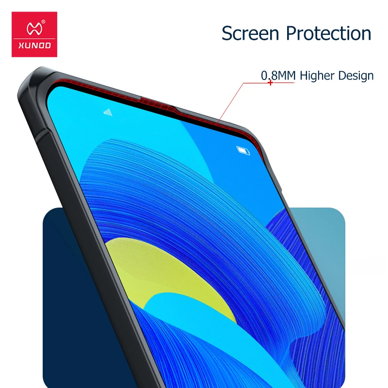Чехол XUNDD для Huawei P40 Lite 5G прозрачный чехол Защитная мягкая задняя подушка