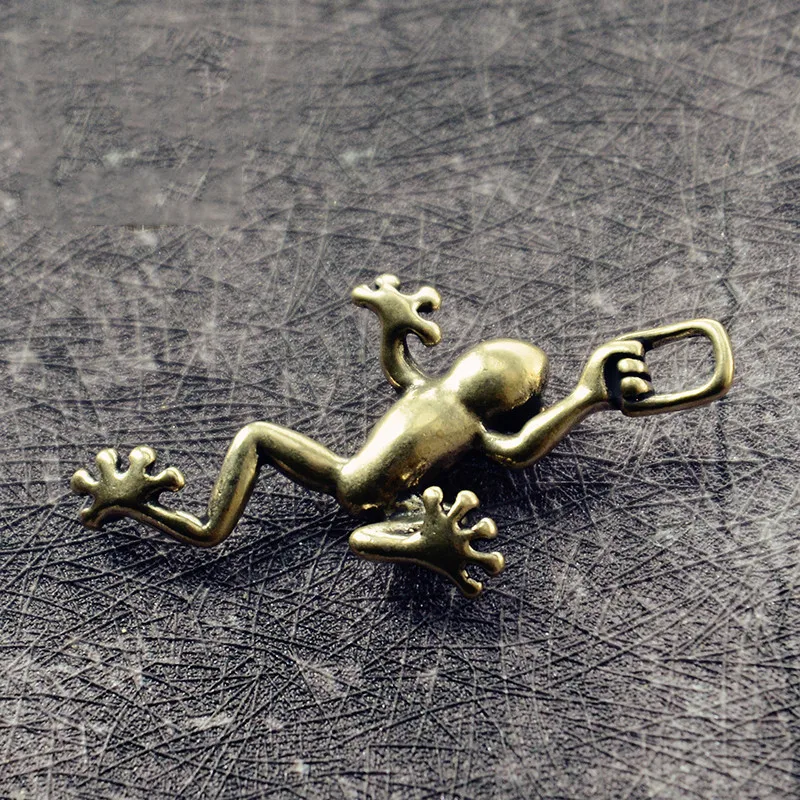 Новинка карманные фигурки мини из чистой меди лягушек латуни lucky Статуэтка