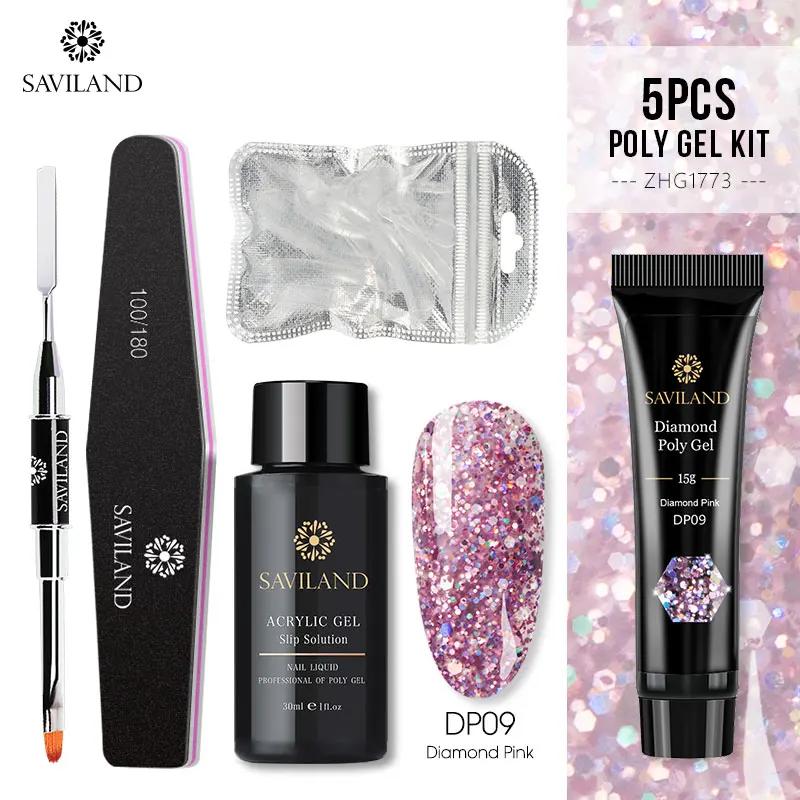 15g Poly Gel Kit Soak off 4 шт./компл. поли набор гелевых УФ Акрил строитель поли-гель, быстро сохнут, дизайн ногтей Pro с длинным натуральных ногтей Жесткий Гель-лак - Цвет: 15g Poly Gel Kit