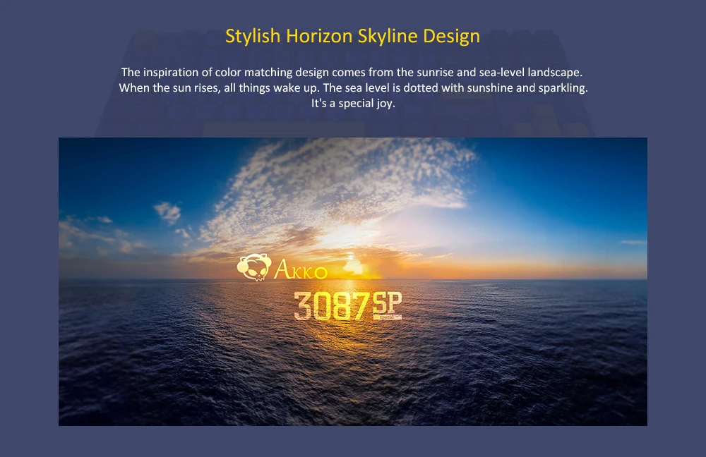 Игровая механическая клавиатура AKKO 3087/3108 SP Horizon Skyline 87/108 клавиша Cherry MX Switch 85% PBT TYPE-C USB креативная боковая буква