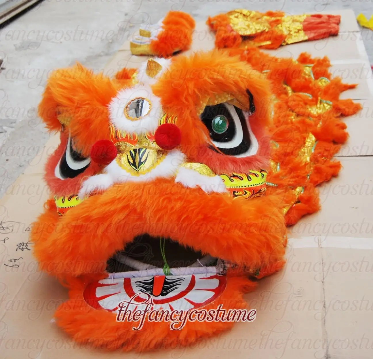 Pink Lion Dance Costume  2 Player 8-15 Age Children Play Party halloween Sport Christmas Parade Folk Parad Stage Mascot China