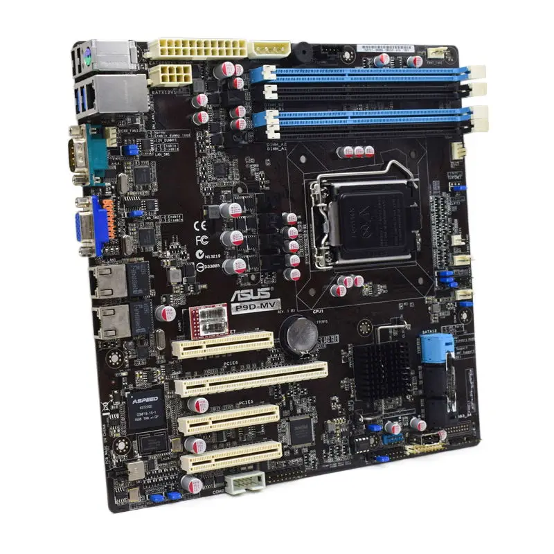 Preise P9D-MV Für ASUS Intel C222 LGA 1150 Motherboard Dual Kanal DDR3 Xeon E3-1200 V3 CPU Verwendet Bergbau Motherboard PCI-E X16 3,0 Slot