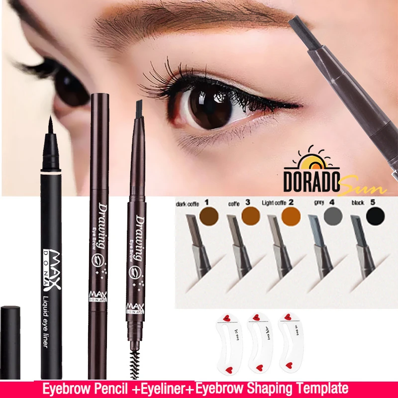 Doradosun карандаш для бровей водонепроницаемый Вращающийся крем треугольный