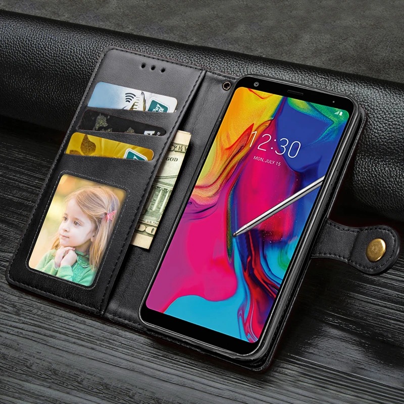 Роскошный кожаный чехол для LG stylo 5 Stylus5 откидной Чехол ремешок кошелек телефона