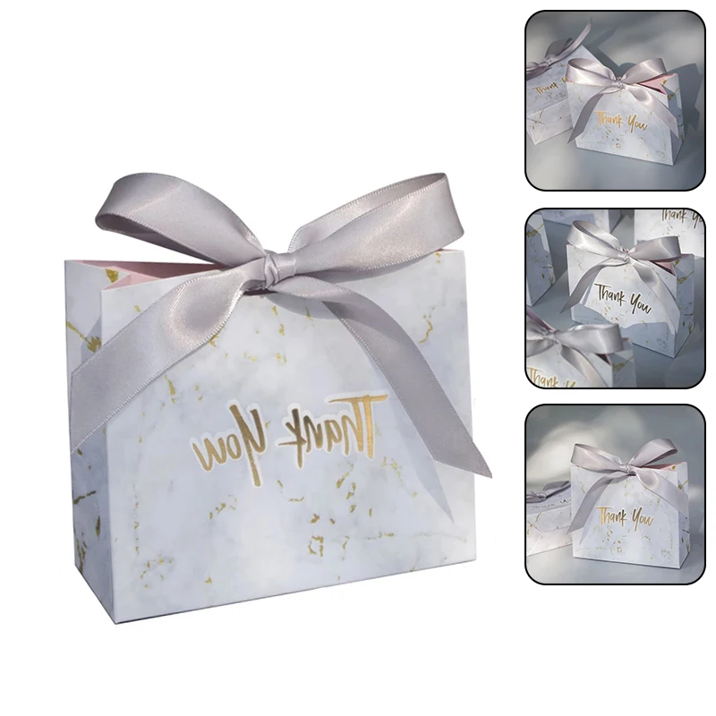 

Mini Grey Marble Gift Bag Box Candy Bag Wedding Chocolate Boxes Favors Guests Gifts Bag For Party Baby Shower Cookie Package Box
