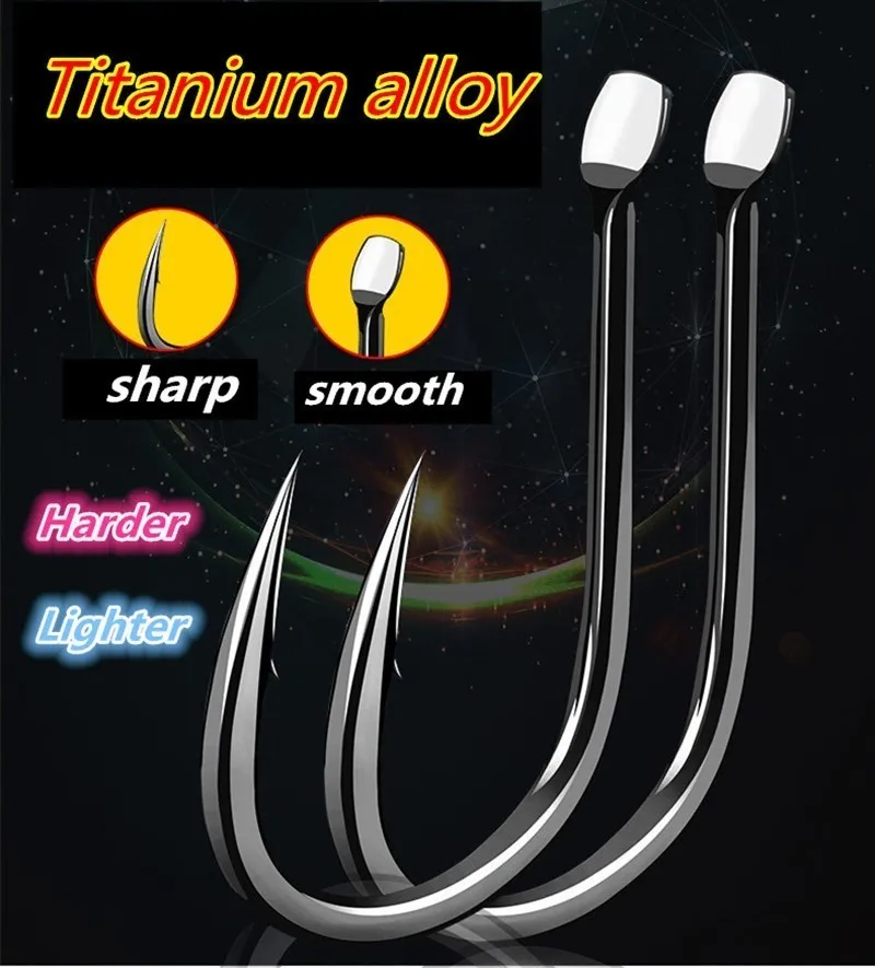 Япония Титан сплав проволока 200 шт. рыболовные крючки для кальмаров Карп кормушка