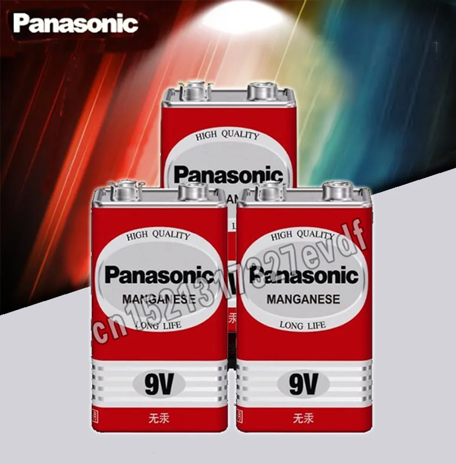 10 шт./лот 100% подлинный Panasonic Greencell PP3 6F22 6LR61 MN1604 9V Блок сверхмощный аккумулятор |