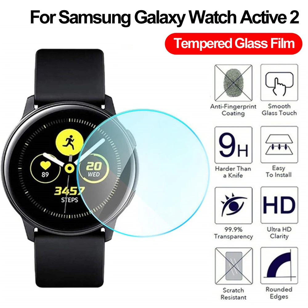 3D Защитная пленка с круглыми краями ультратонкая для Samsung Galaxy Watch Active 2 40 мм 44