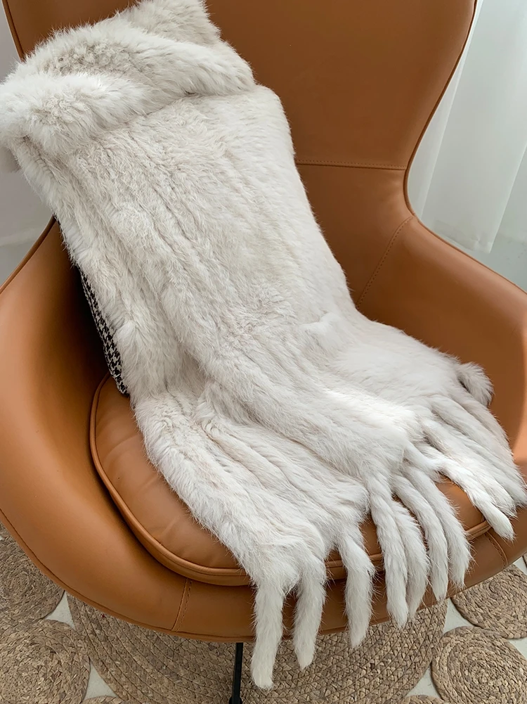 Новинка модное женское пончо из натурального кроличьего меха шаль пальто