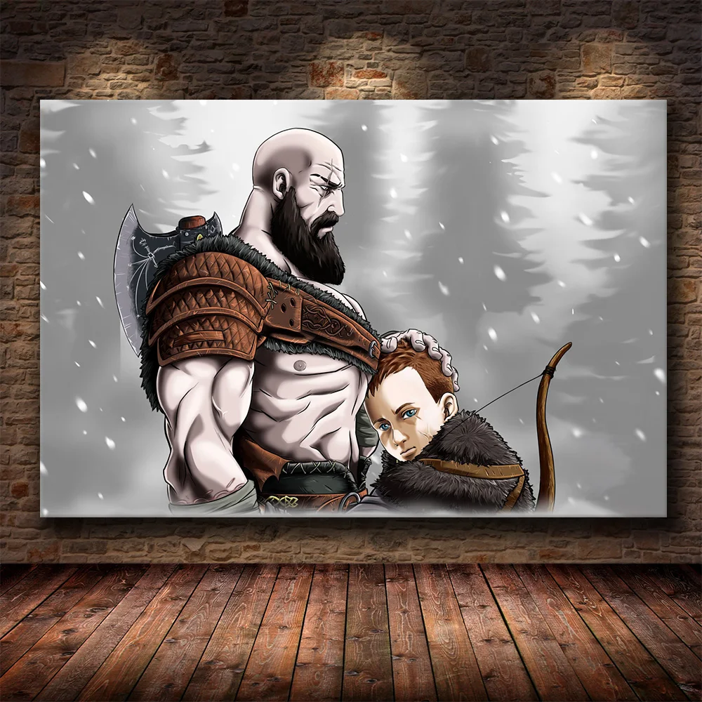 Постеры для игр Бог войны картины HD игровой холст настенное искусство домашнего