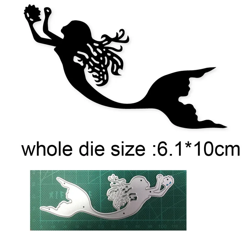 

2021 new metal cutting dies cut die mold Mermaid Shell decoration Scrapbook paper craft knife mould blade punch stencils dies