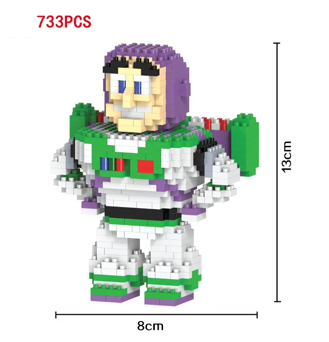 Disney История игрушек мультфильма nanobrick цифры micro ромбовидные кубики с рисунком