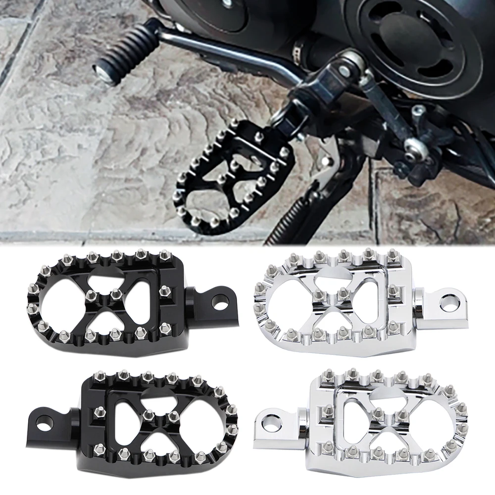 Широкие толстые подножки педали колодки для Harley Bobber Chopper Dyna Sportster Touring Motorcycle