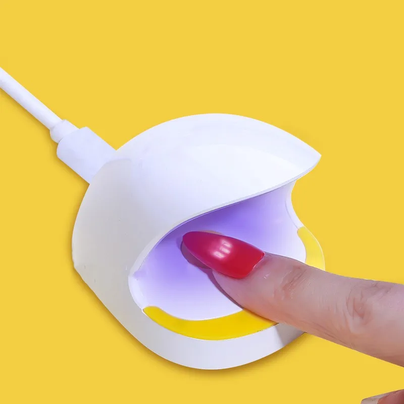 

Phototherapy Mini Shark Lamp Small Portable Manicure Equipment Quick Drying Single Finger Nail Lamp