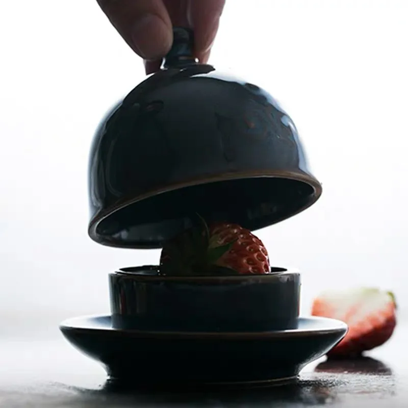 Европейская креативная симпатичная маленькая тарелка для соуса с крышкой