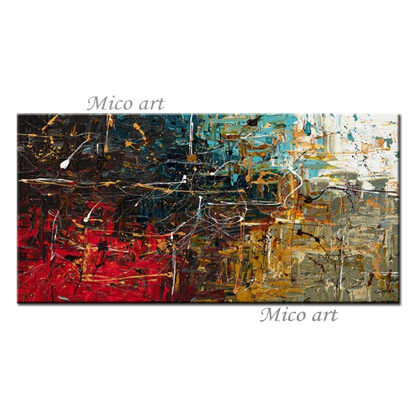 

100% Hand Painted Heavy Textured Abstract Art Thick Design Oil Painting Artwork Wall Picture Paintings For Living Room Decor