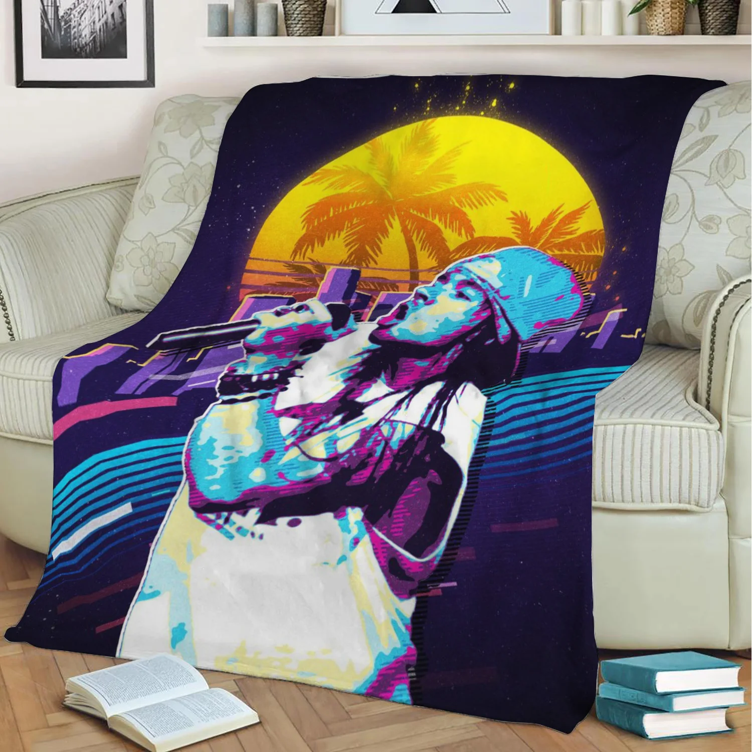 

Плюшевое одеяло Axl Rose в стиле ретро 80-х с 3D принтом, накидка на диван, домашний декор, мягкое теплое моющееся одеяло для сна, Прямая поставка