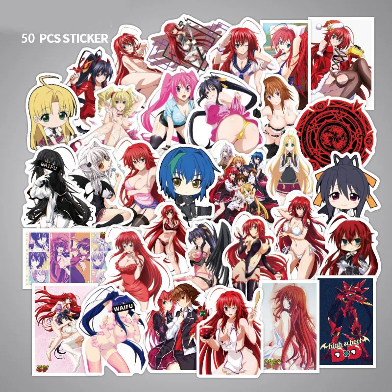 

10/30/50PCS Japanese Anime Sexy High School Students Graffiti Stickers Luggage Laptop Guitar Waterproof Stickers Wholesale