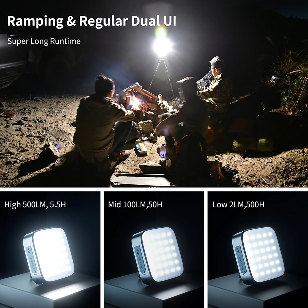 

WUBEN F5 Power Bank Flashlight 500 Lumens Multiple Color Temperature Camping Light Artificial Light