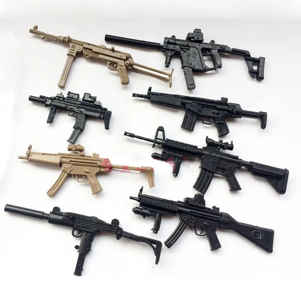 Пистолет в сборе 1/6 модель оружия MP5 MP40 MP7 UZI пластиковая Военная имитация