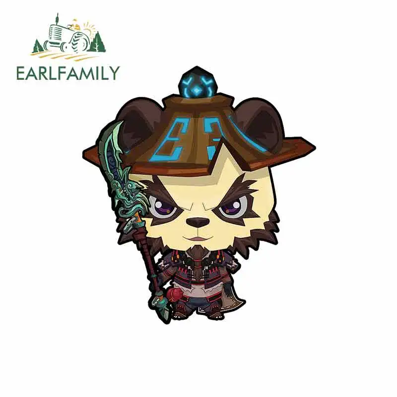 EARLFAMILY 13 см x 12 панда носить шляпу виниловые наклейки на машину JDM Шлем Мотоцикл