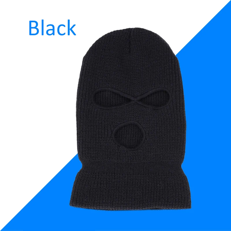 1 шт. черная однотонная зимняя теплая Балаклава лицевая маска для мужчин и женщин