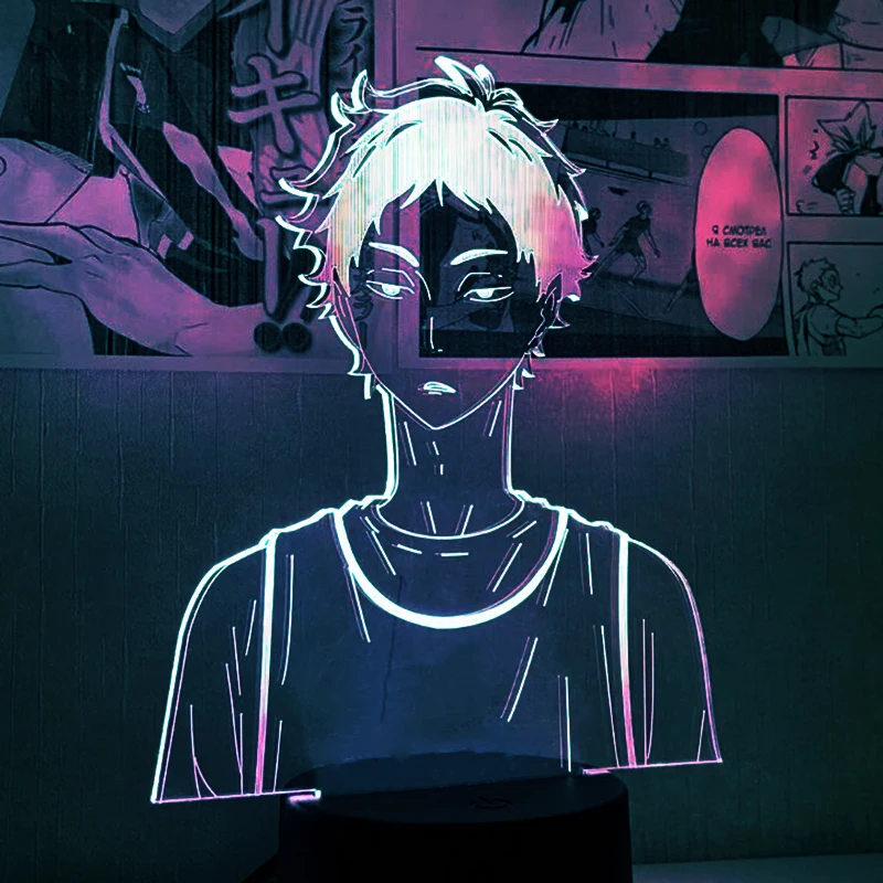 3d настольная лампа Haikyuu кагеяма Tobio рисунок светильник с аниме для детей