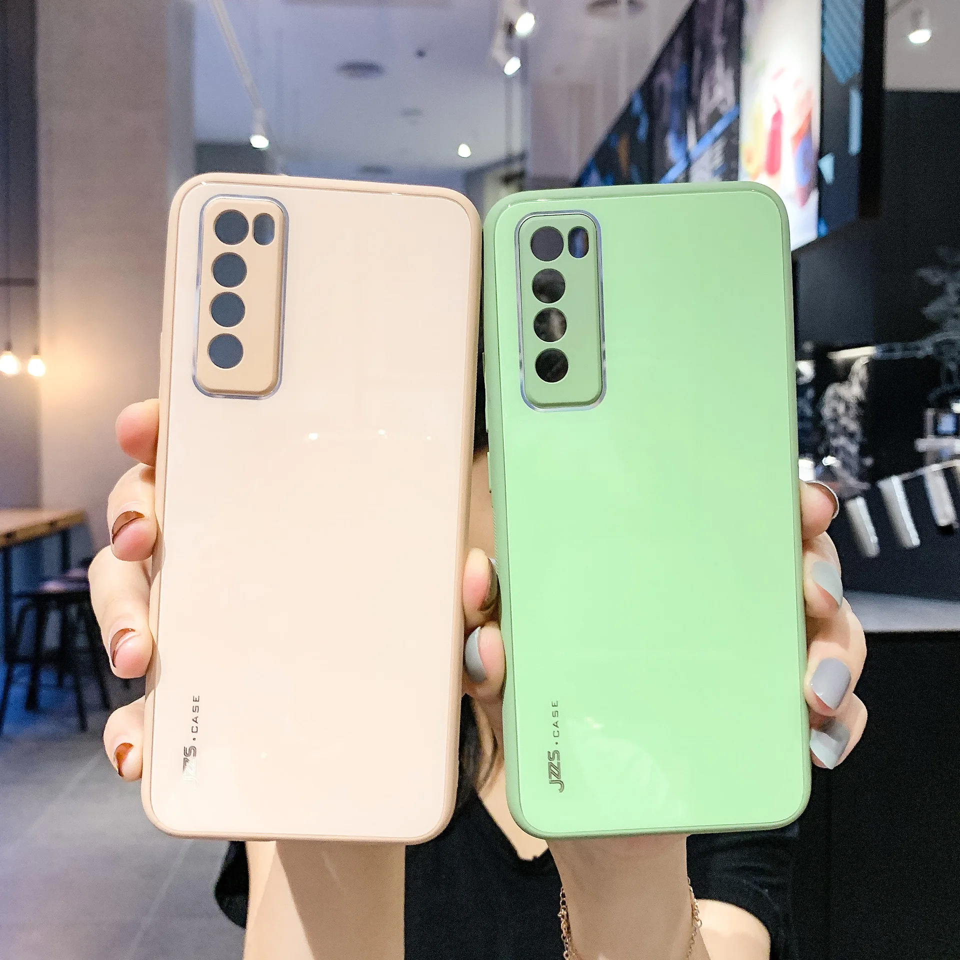 Роскошные жидкий силиконовый чехол для телефона из закаленного стекла HUAWEI P30 40 PRO