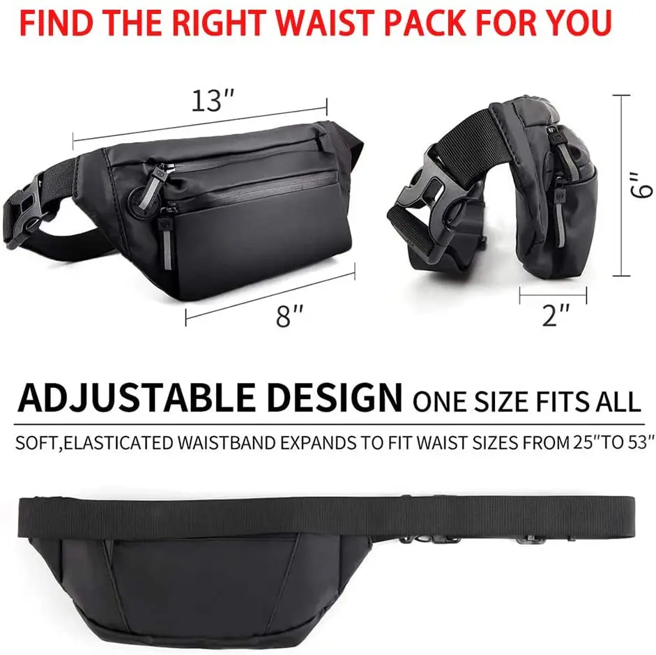 Забавная сумка YIPINU для мужчин и женщин, водонепроницаемая поясная сумочка из искусственной кожи премиум-класса с регулируемым ремешком от AliExpress WW