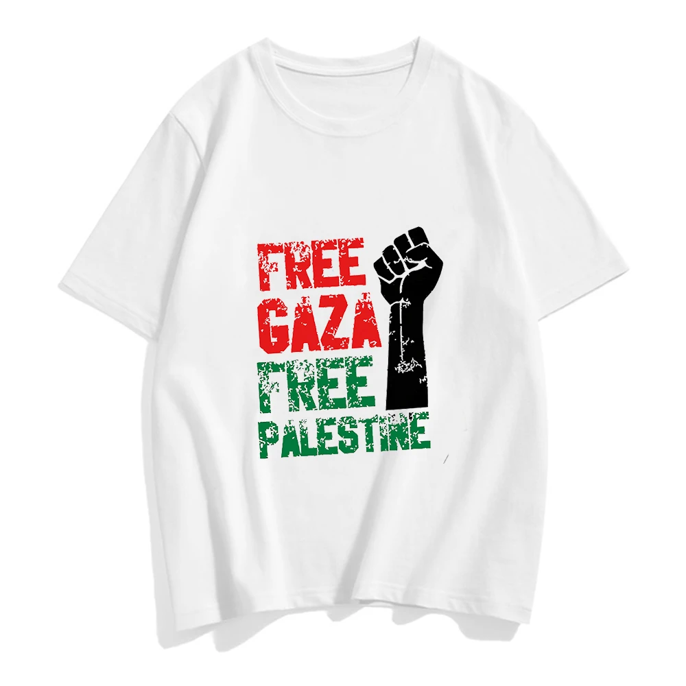 

Palestinian Free Flag Peace Men's T-shirt Vintage Casual Clothing O-Neck Short Sleeved Man Harajuku Oversized Tshirt Streetwear