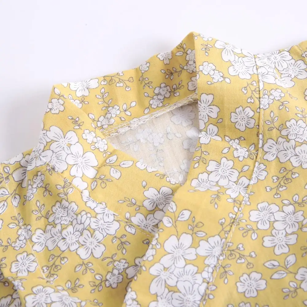 Sanlutoz-ropa Floral de verano para beb&eacute;, conjuntos de algod&oacute;n para reci&eacute;n nacido, pijamas informales para beb&eacute;, atuendo-3