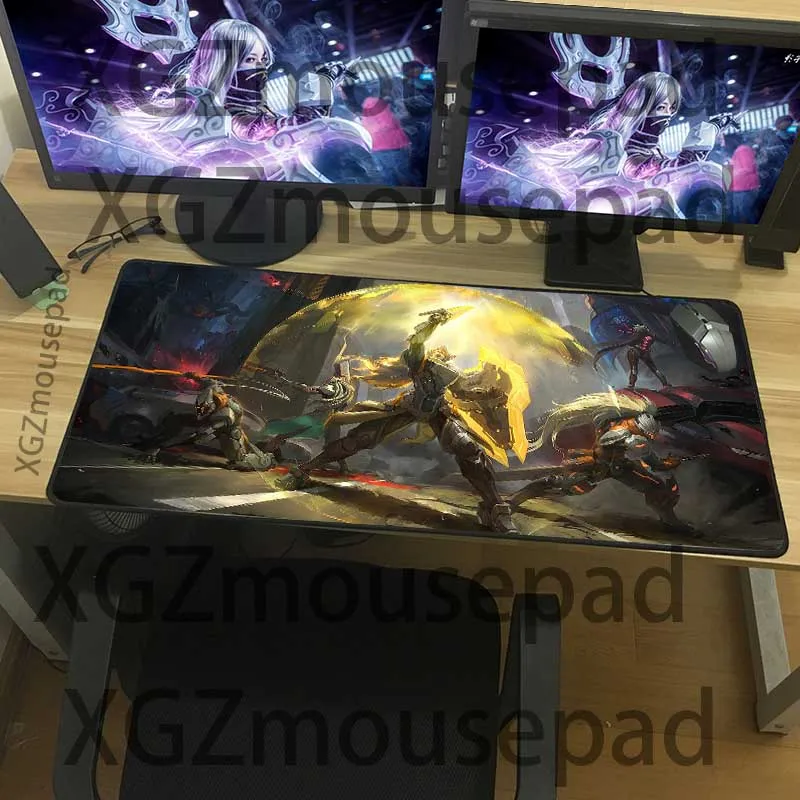 XGZ большой игровой коврик для мыши черный замок край аниме будущее мех воин Rebel Army