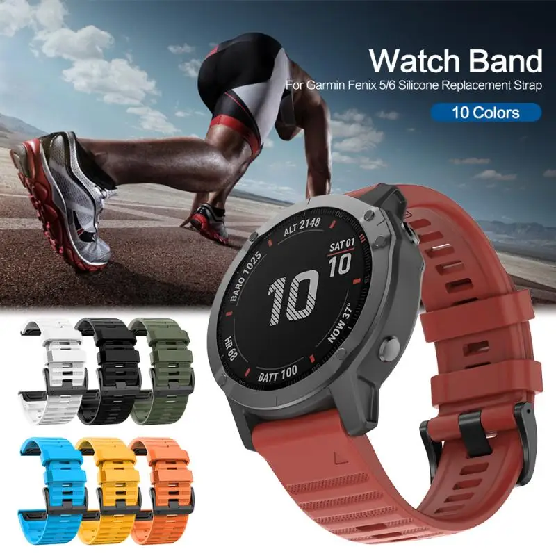 Сменный ремешок из мягкого силикона для умных часов Garmin Fenix5X/6X