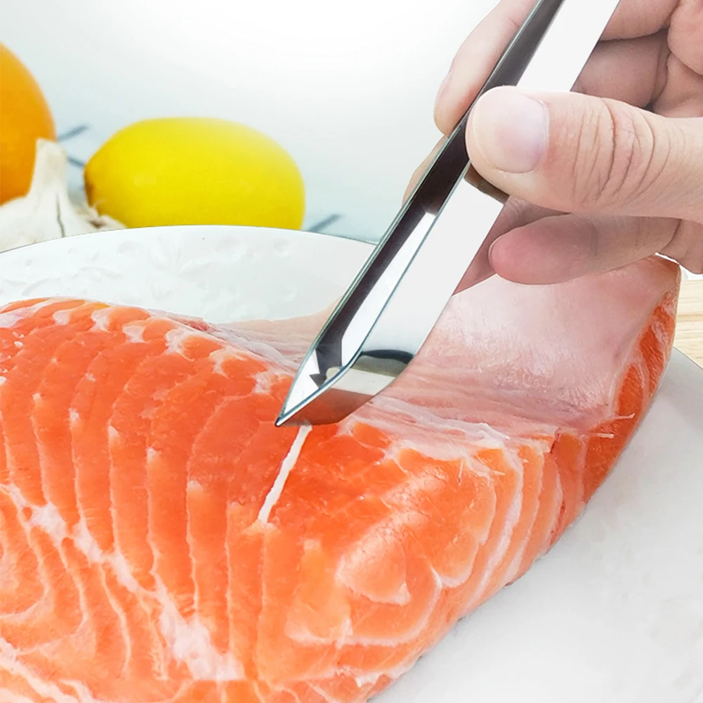 

Hot Stainless Steel Fish Bone Tweezers Pincer Clip Puller Remover Plier Fish Bone Picking Clamp Kitchen Gadgets Tools 1pcs