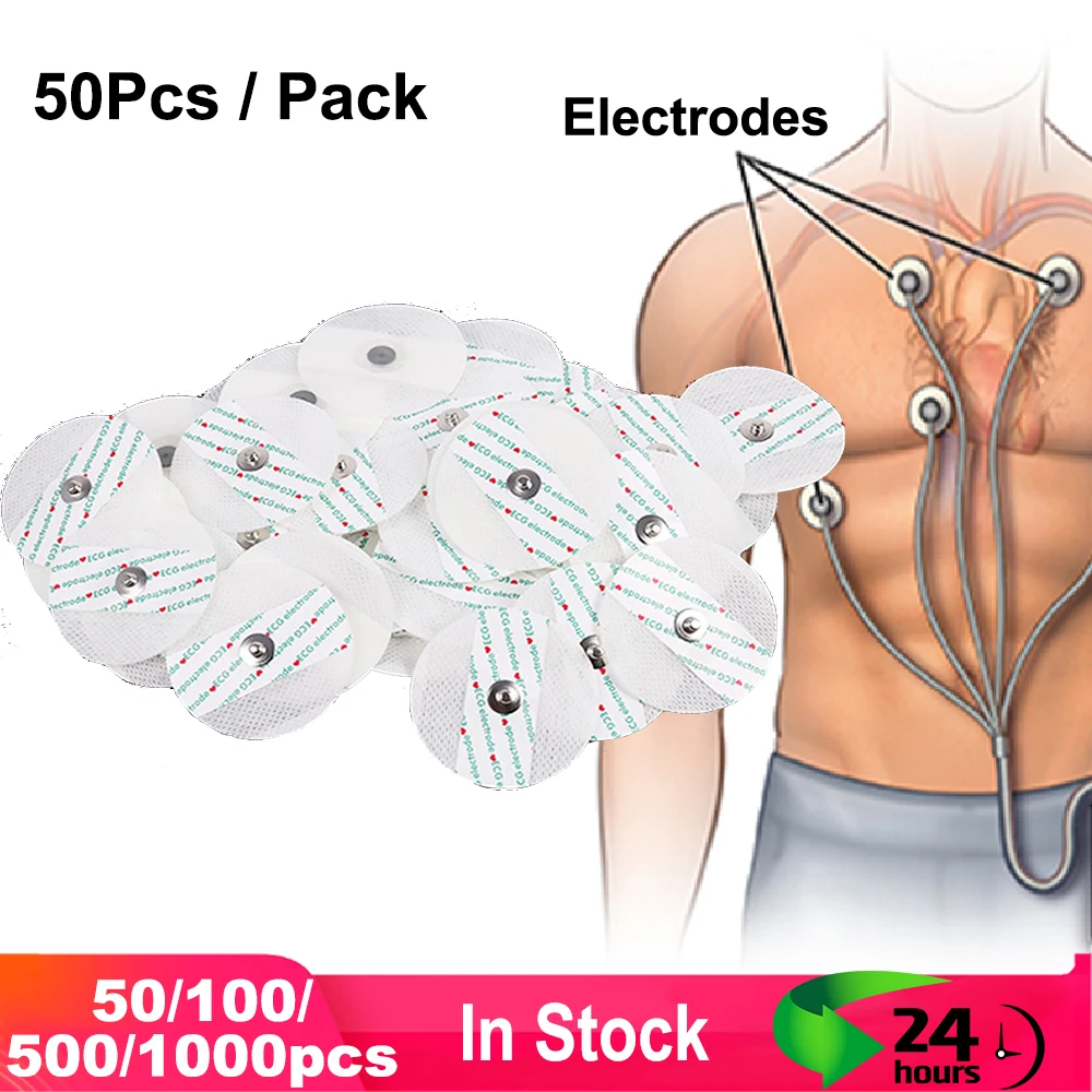 

50 - 1000 Count Universal Medical Disposable ECG Electrodos ECG Monitoring Electrodes Electrode EKG/ECG 5cm 50 Per Bag