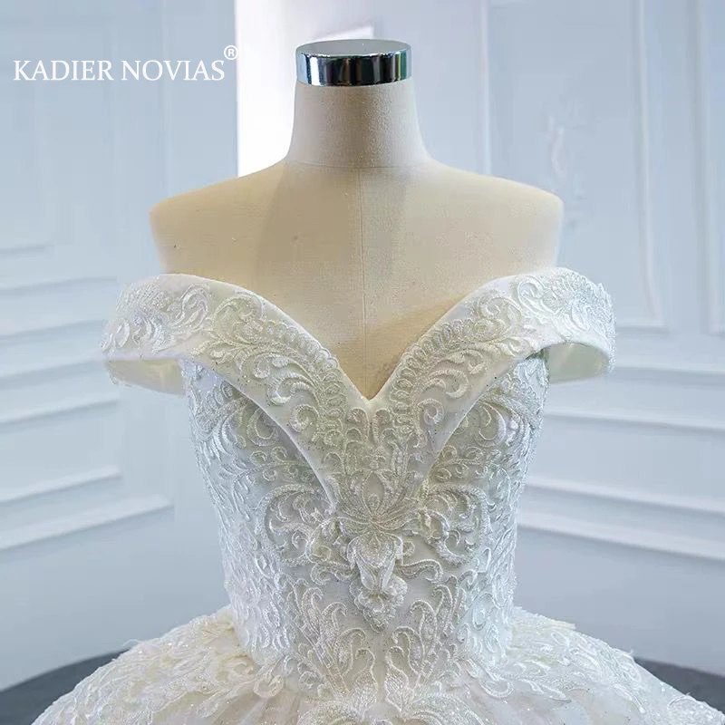 

Long Luxury Glitter Lace Ball Gown Wedding Dress 2021 with Train Vestidos De Novia 2020 Corte Princesa