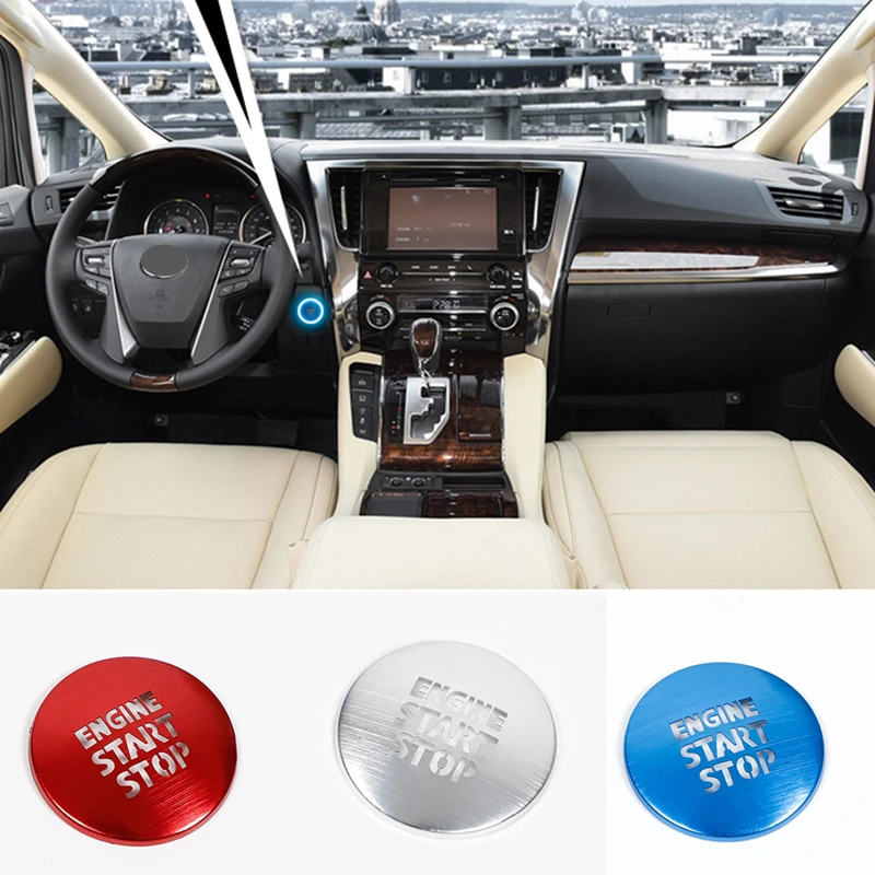 

Car Aluminum Alloy Engine Start Stop Switch Ignition Push Button Cover Trim For Toyota COROLLA Camry RAV4 For Lexus IS ES GS NX