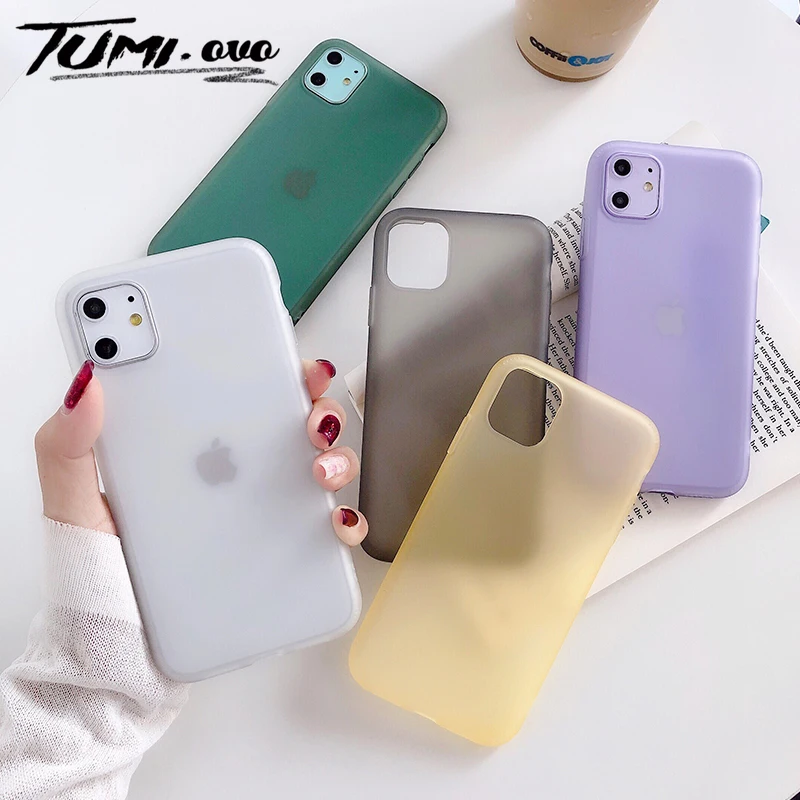 Оригинальный полупрозрачный силиконовый чехол для iPhone 11 Pro Max XR XS X мягкий