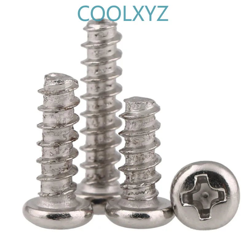 Самонарезающие винты из нержавеющей стали 304 с крестообразной круглой головкой и