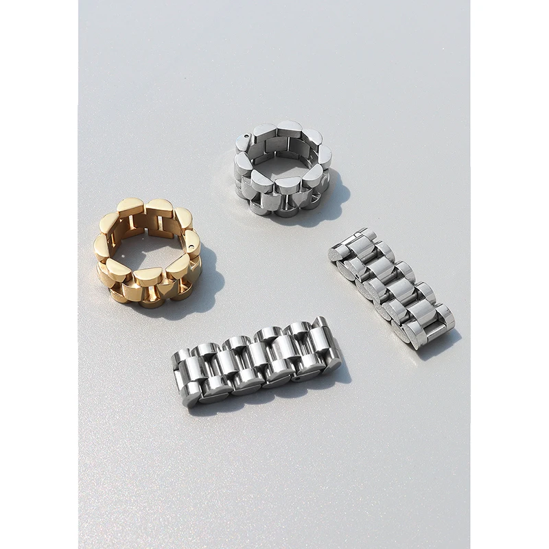 Ювелирные изделия из нержавеющей стали TOSOKO крупная текстура тяжелая