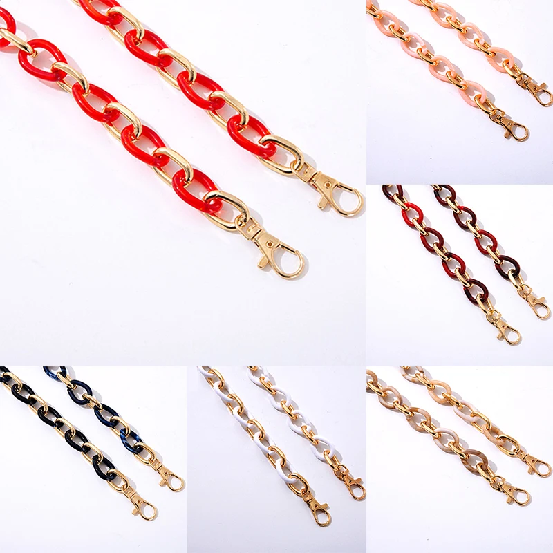 

Vintage Water Droplet Shape Bag Handle Simple Retro Contrast Color 60cm Shoulder Chain Luxury Leopard Strap For Women