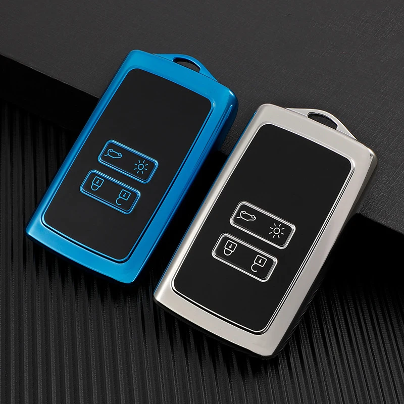 Мягкий ТПУ чехол для автомобильного ключа с полной защитой Renault Fluence Duster Megane Kadjar