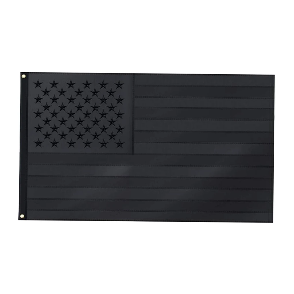 

Durable All Black American Flag 3x5 ft US USA Flags 90x150cm with Grommets