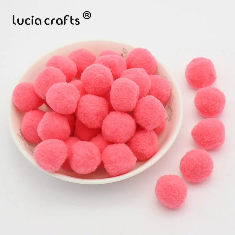 Lucia Crafts 36 шт./лот 25 мм разноцветные варианты помпон мех поделки DIY мягкие помпоны Свадебные украшения J0904 - Цвет: Color 6  36pcs