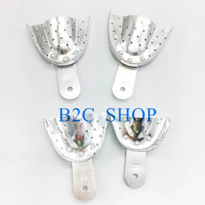 10 шт. стоматологический алюминиевый поднос с отверстиями для протезов| |